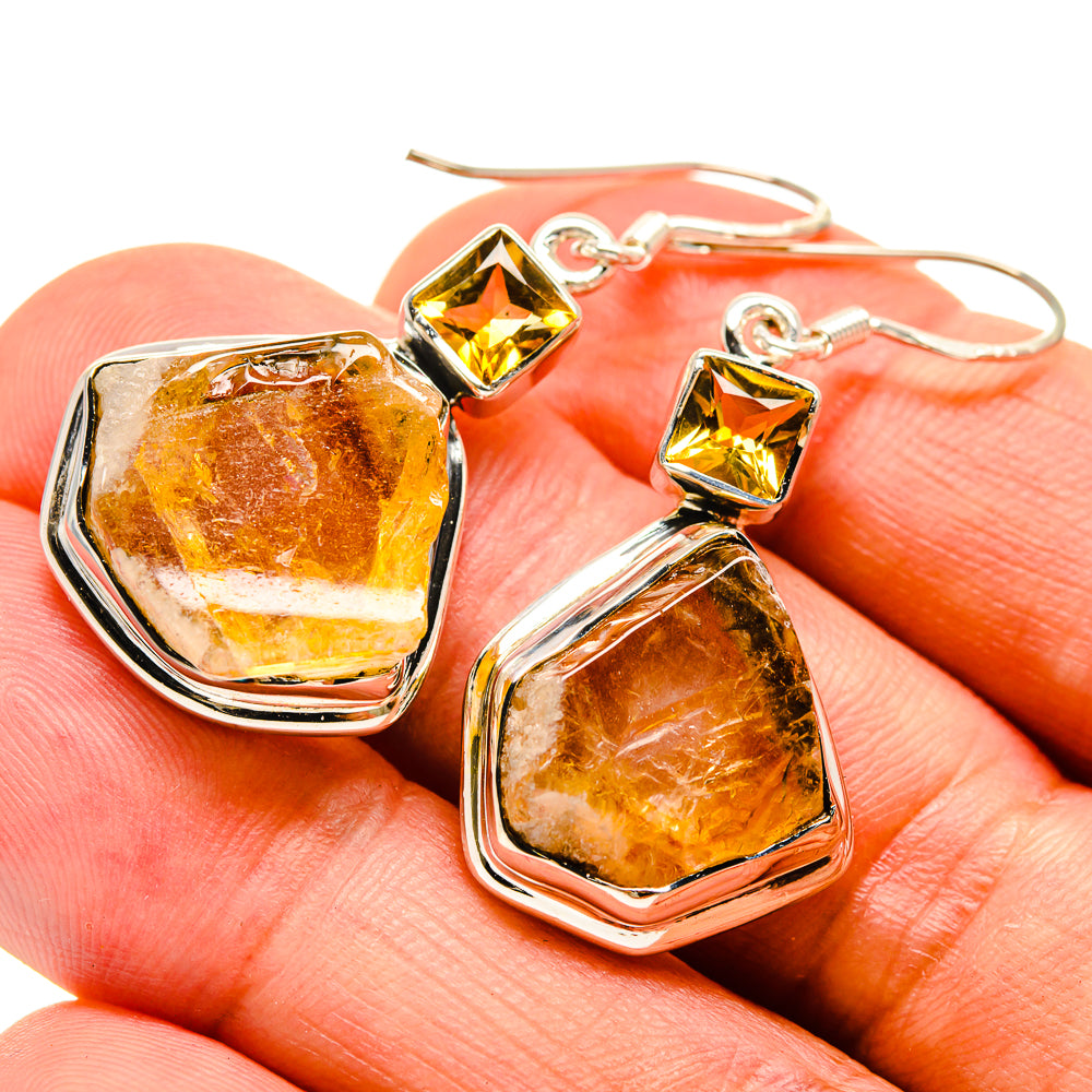 Citrine Earrings handcrafted by Anasilvercos - EARR415365