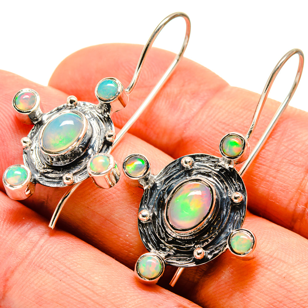 Ethiopian Opal Earrings handcrafted by Anasilvercos - EARR415372