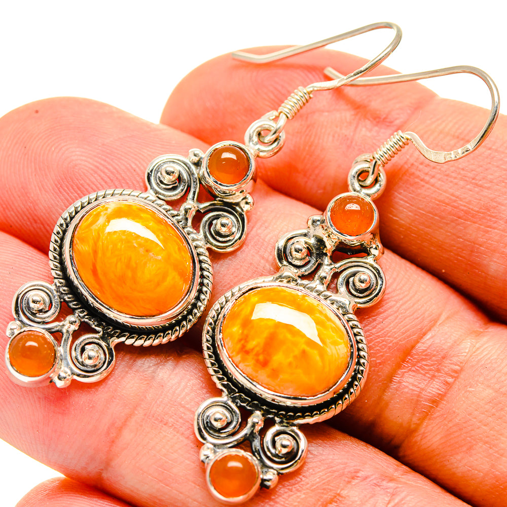 Carnelian Earrings handcrafted by Anasilvercos - EARR415374