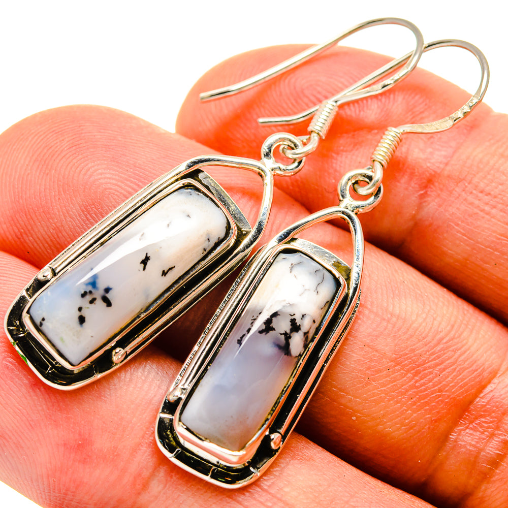 Dendritic Opal Earrings handcrafted by Anasilvercos - EARR415378