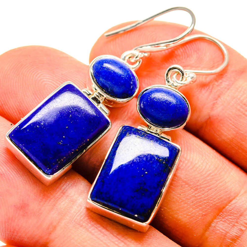 Lapis Lazuli Earrings handcrafted by Anasilvercos - EARR415379