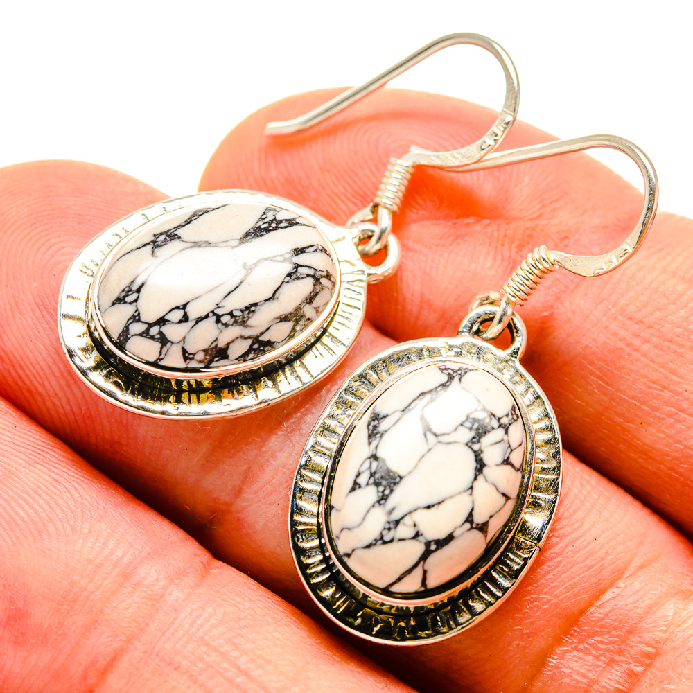 Howlite Earrings handcrafted by Anasilvercos - EARR415381