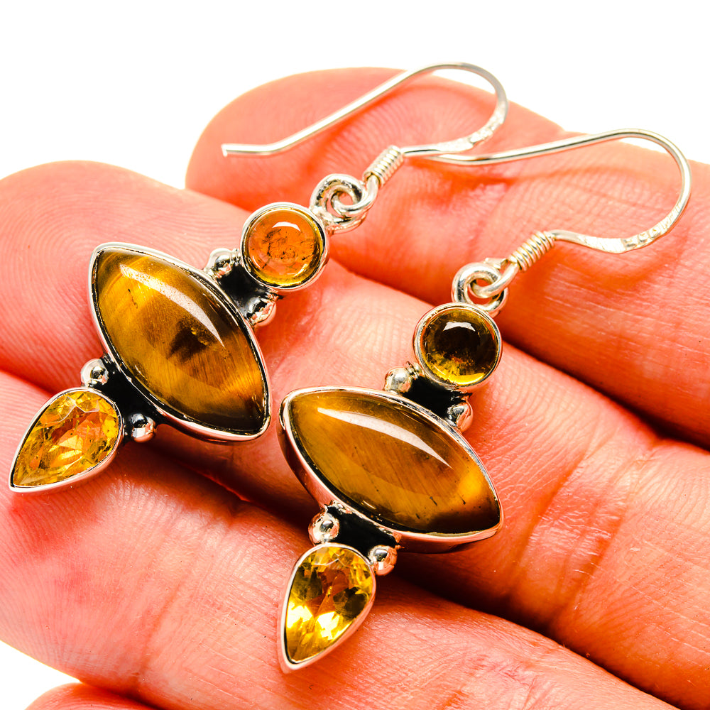 Tiger Eye Earrings handcrafted by Anasilvercos - EARR415384