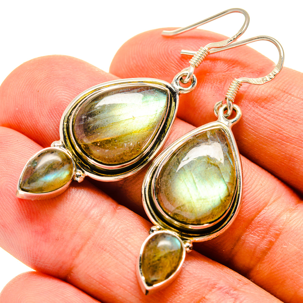 Labradorite Earrings handcrafted by Anasilvercos - EARR415391