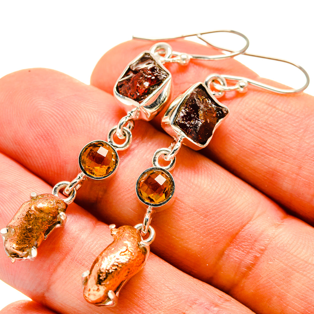 Garnet Earrings handcrafted by Anasilvercos - EARR415411