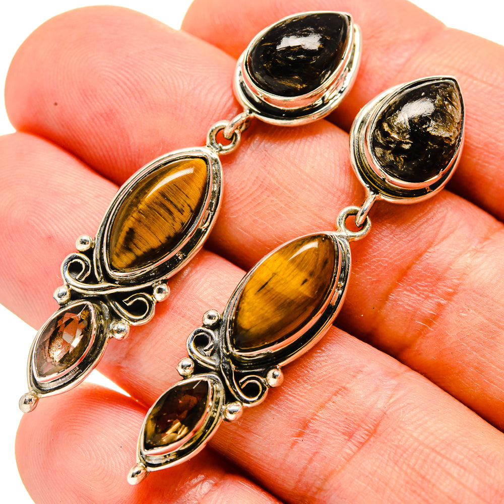 Tiger Eye Earrings handcrafted by Anasilvercos - EARR415413
