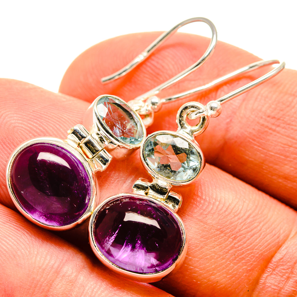 Amethyst Earrings handcrafted by Anasilvercos - EARR415419