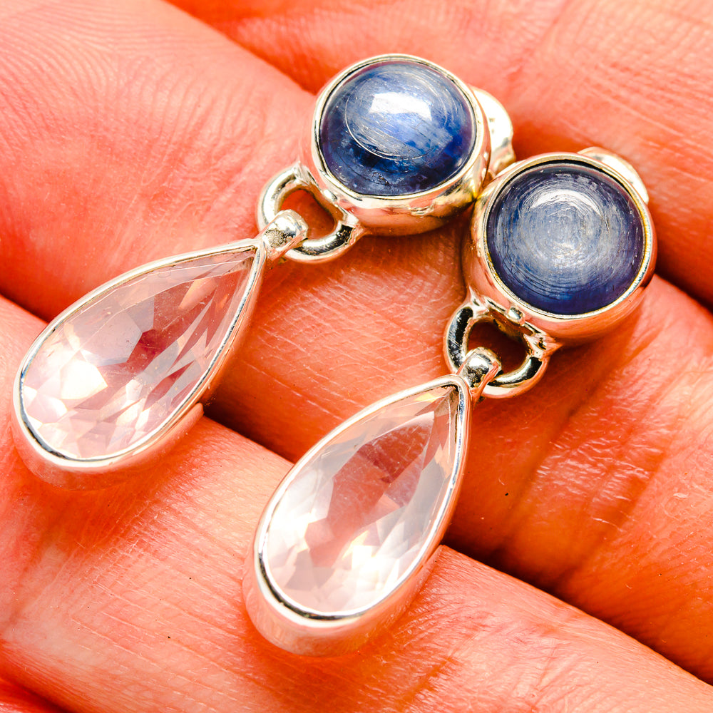 Rose Quartz Earrings handcrafted by Anasilvercos - EARR415420