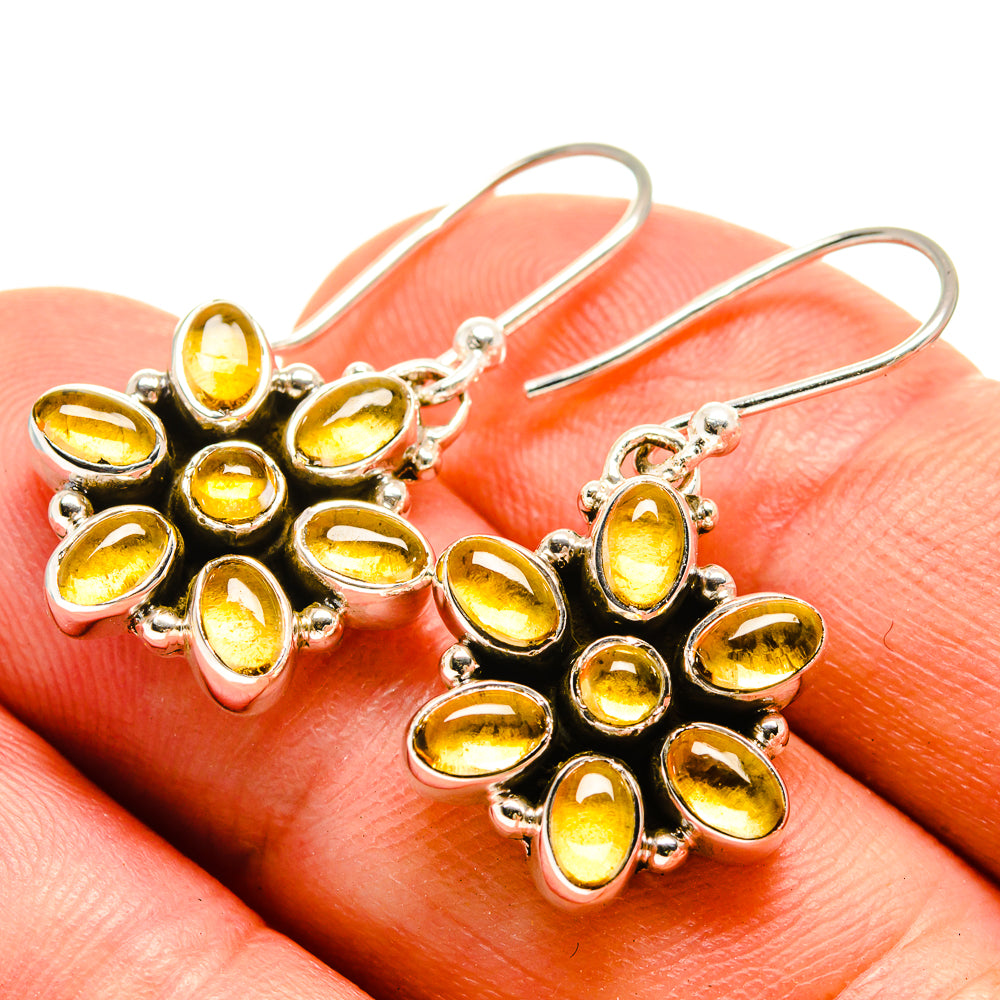 Citrine Earrings handcrafted by Anasilvercos - EARR415423