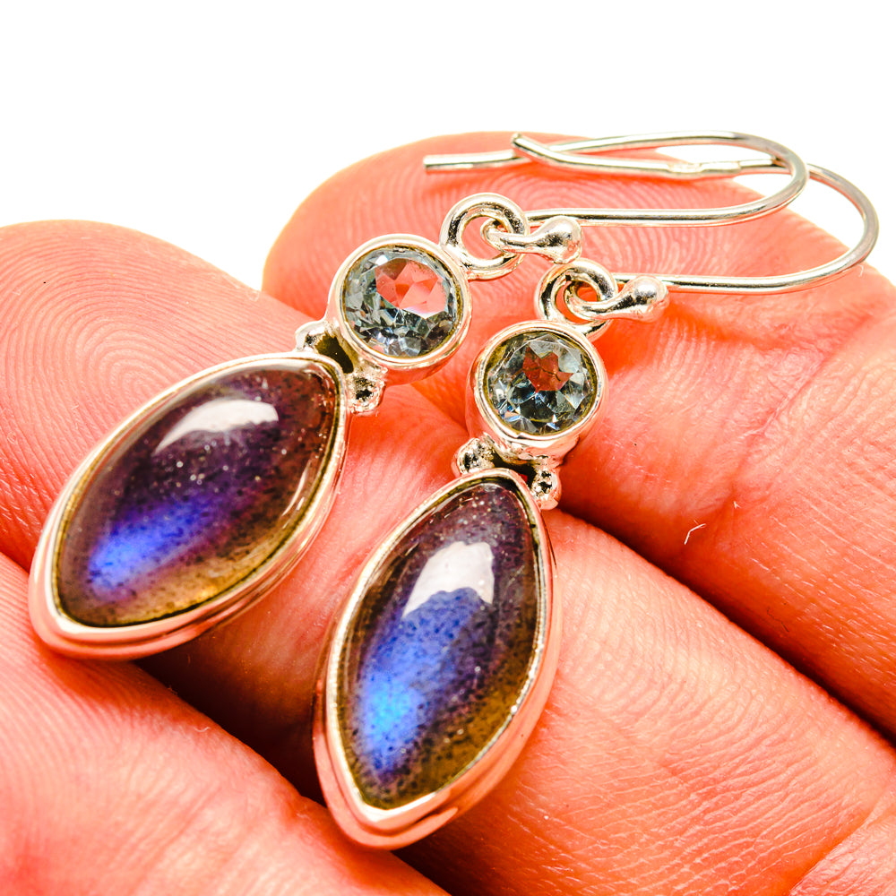 Labradorite Earrings handcrafted by Anasilvercos - EARR415424