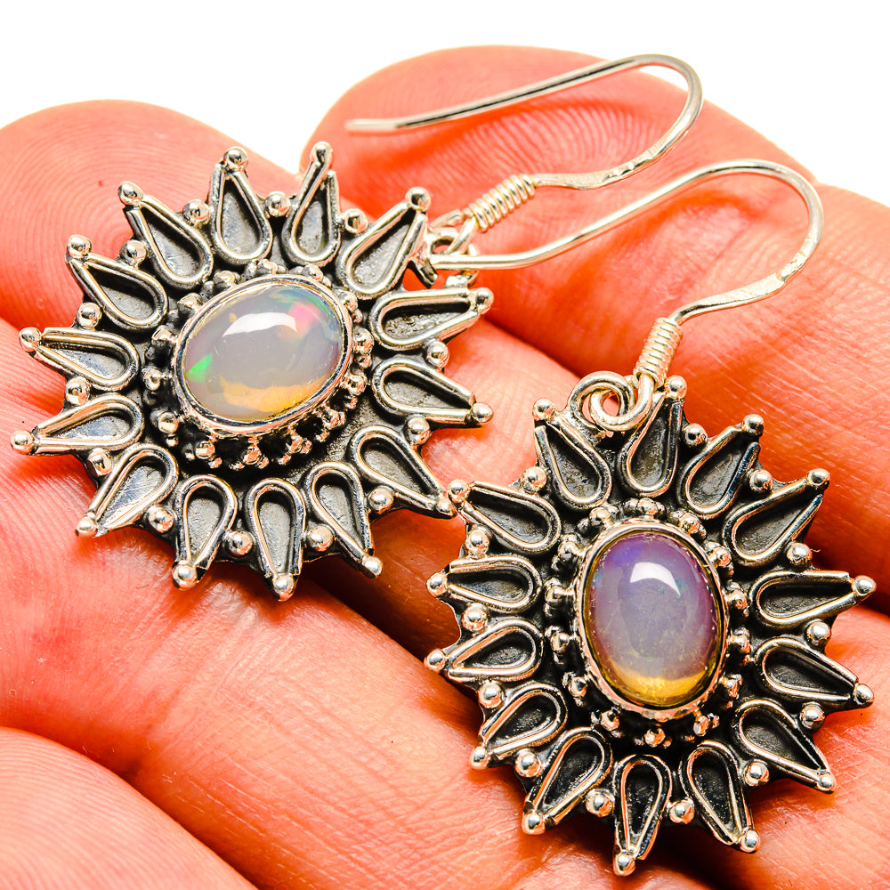 Ethiopian Opal Earrings handcrafted by Anasilvercos - EARR415427