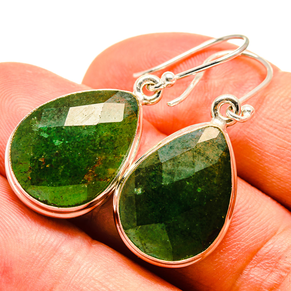 Green Aventurine Earrings handcrafted by Anasilvercos - EARR415437