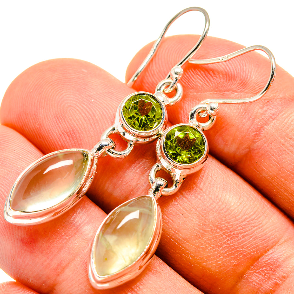 Prehnite Earrings handcrafted by Anasilvercos - EARR415448