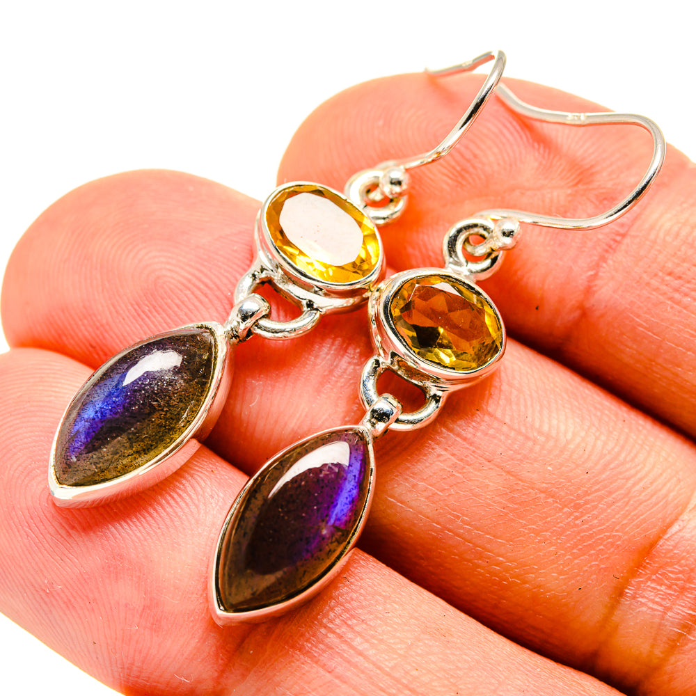 Labradorite Earrings handcrafted by Anasilvercos - EARR415475
