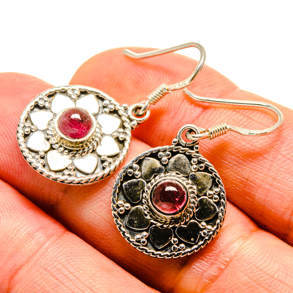 Pink Tourmaline Earrings handcrafted by Anasilvercos - EARR415482