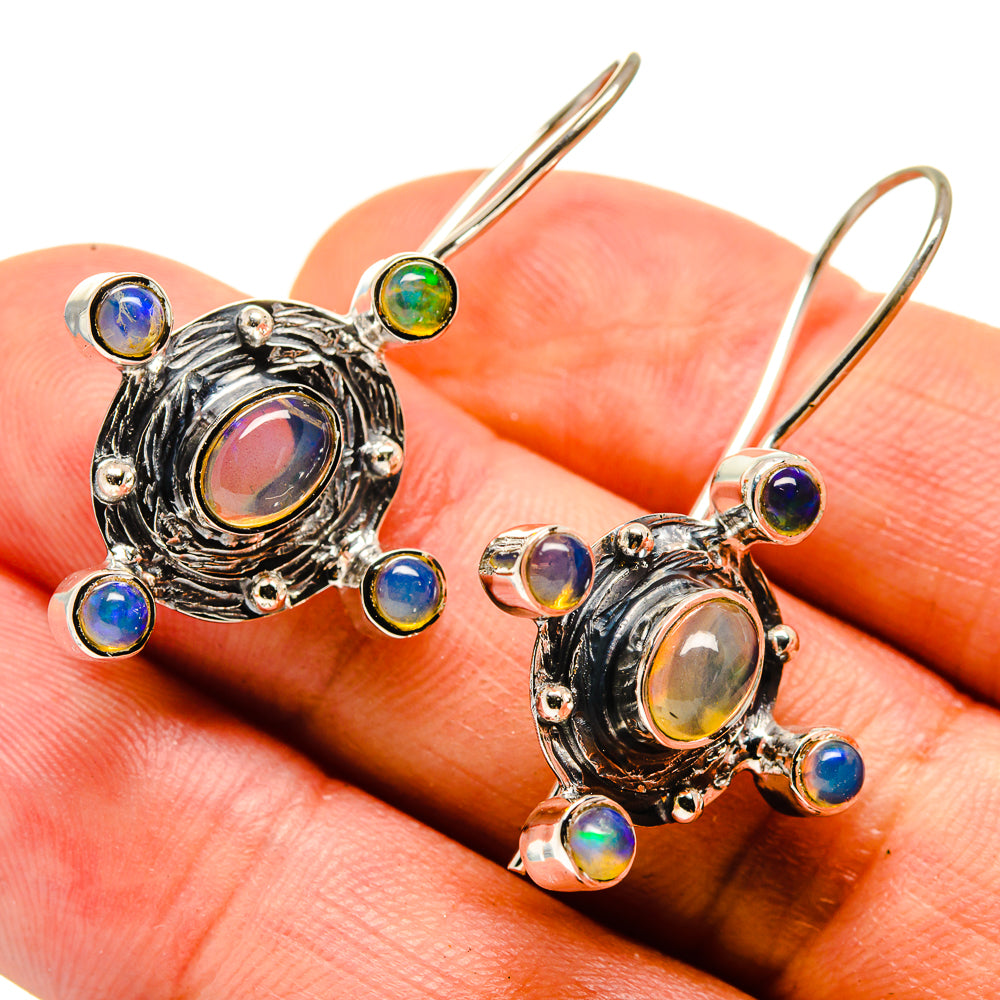 Ethiopian Opal Earrings handcrafted by Anasilvercos - EARR415493