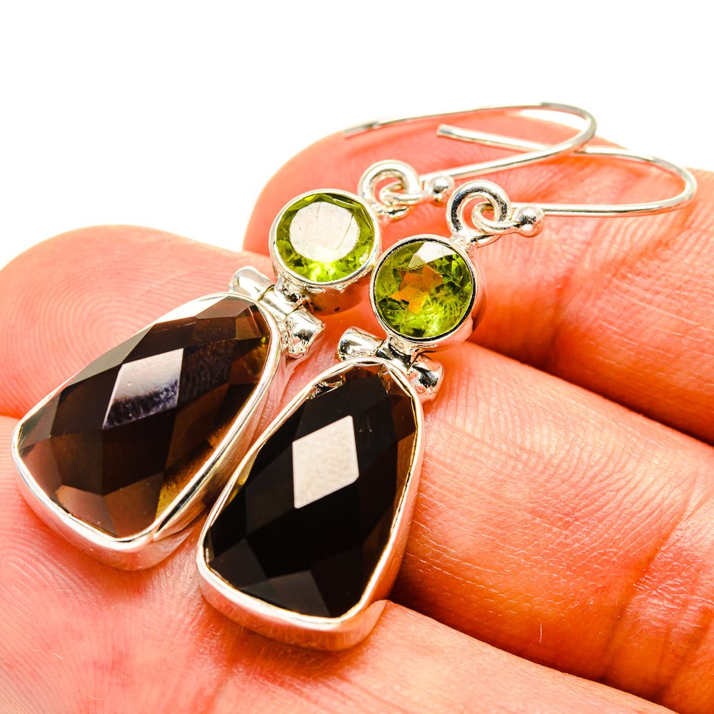 Smoky Quartz Earrings handcrafted by Anasilvercos - EARR415507