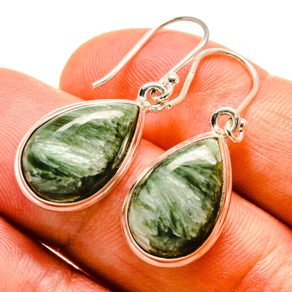 Seraphinite Earrings handcrafted by Anasilvercos - EARR415512