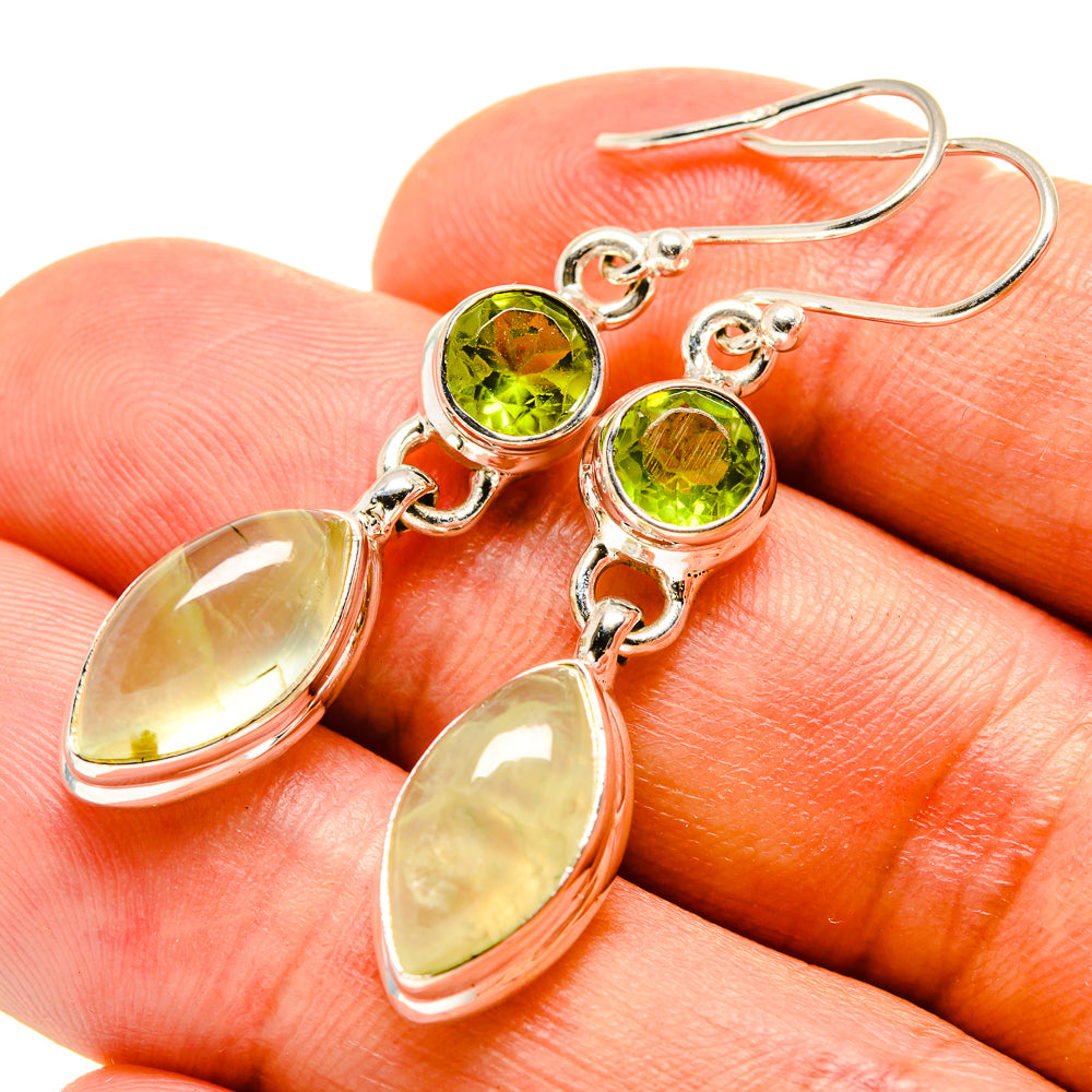 Prehnite Earrings handcrafted by Anasilvercos - EARR415520