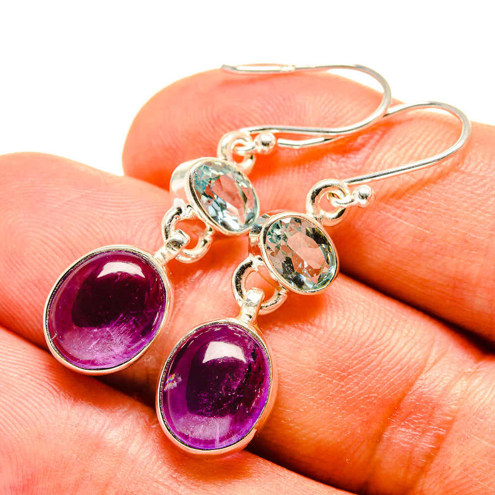 Amethyst Earrings handcrafted by Anasilvercos - EARR415525