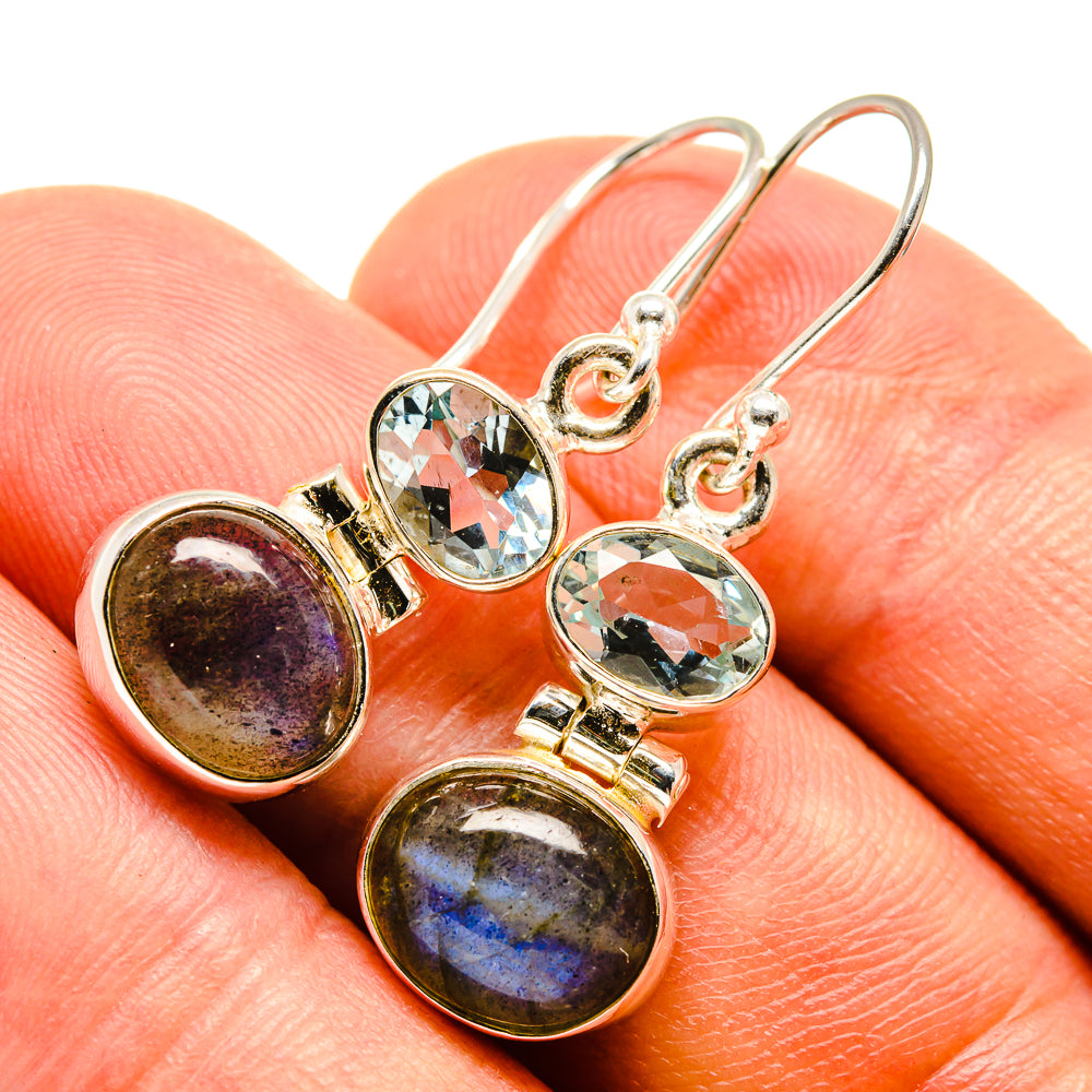Labradorite Earrings handcrafted by Anasilvercos - EARR415526