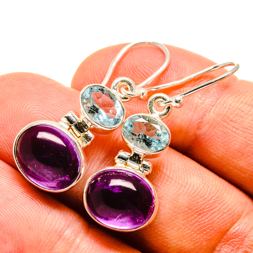 Amethyst Earrings handcrafted by Anasilvercos - EARR415529