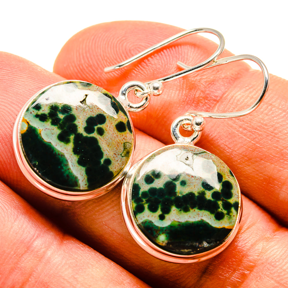 Ocean Jasper Earrings handcrafted by Anasilvercos - EARR415530