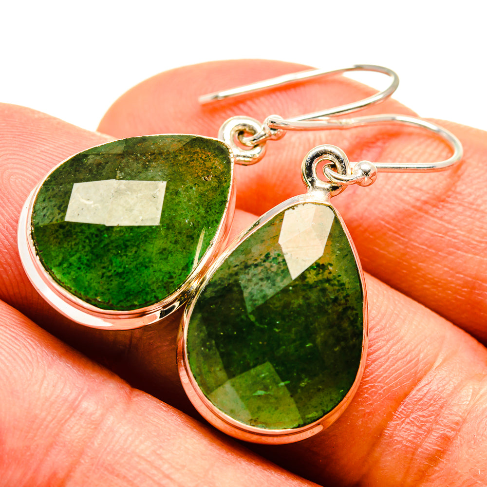 Green Aventurine Earrings handcrafted by Anasilvercos - EARR415537