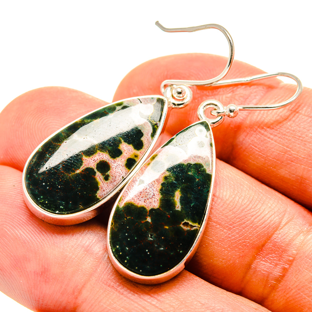 Ocean Jasper Earrings handcrafted by Anasilvercos - EARR415553
