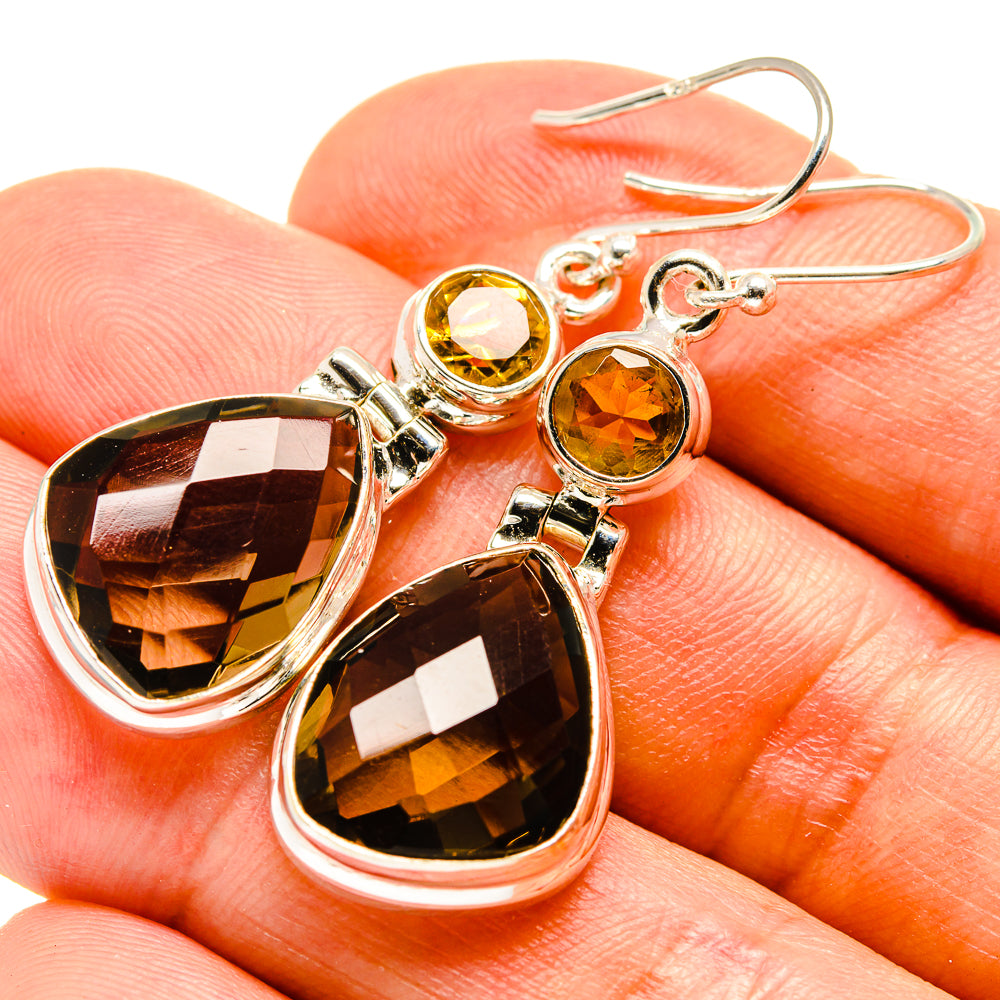 Smoky Quartz Earrings handcrafted by Anasilvercos - EARR415556