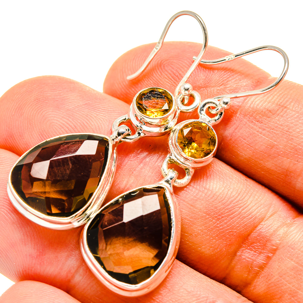 Smoky Quartz Earrings handcrafted by Anasilvercos - EARR415558