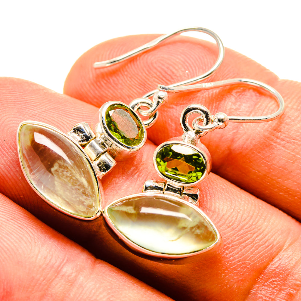 Prehnite Earrings handcrafted by Anasilvercos - EARR415565