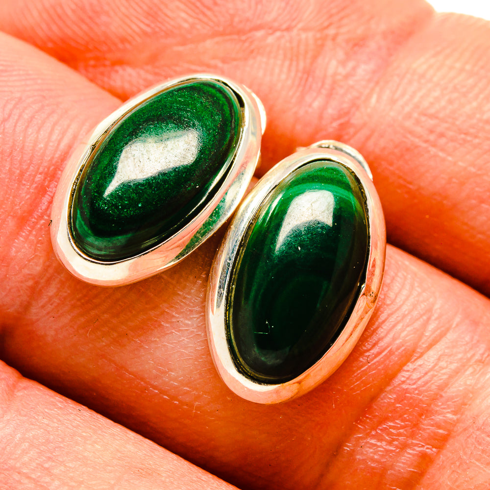Malachite Earrings handcrafted by Anasilvercos - EARR415570