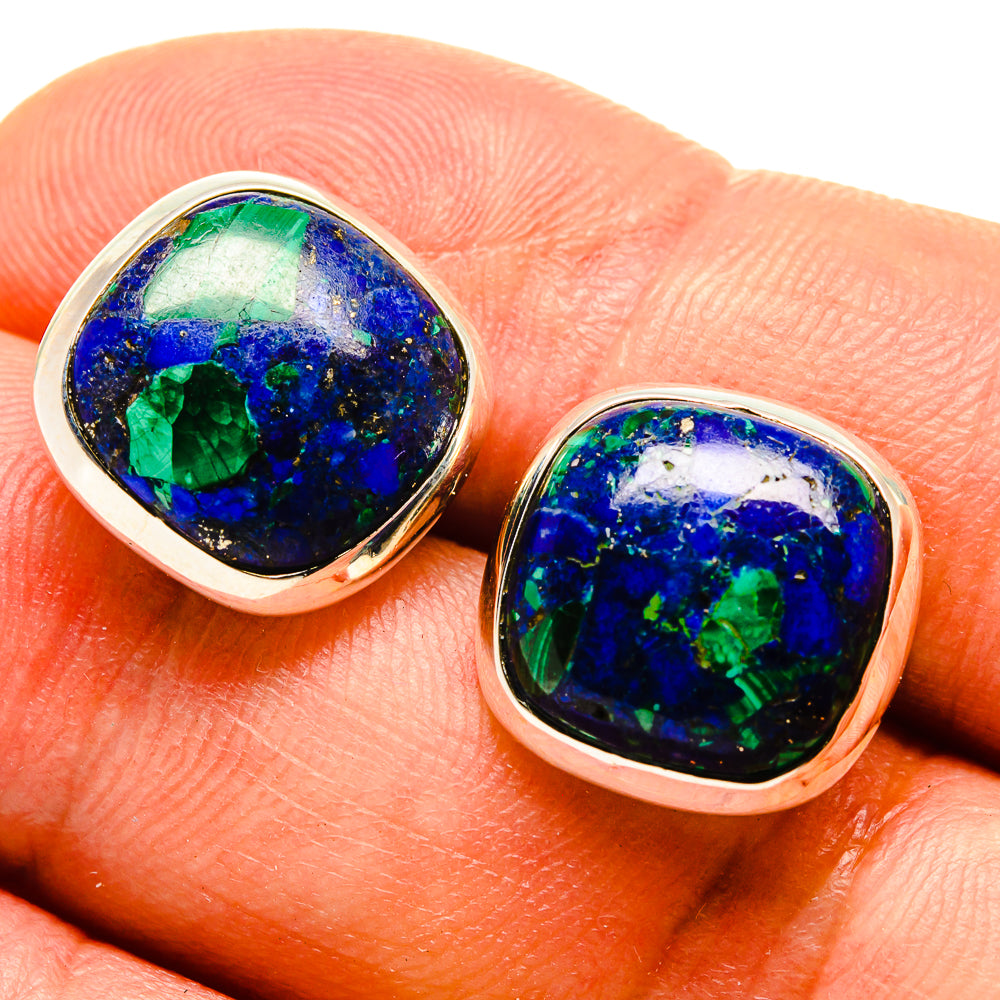 Azurite Earrings handcrafted by Anasilvercos - EARR415575