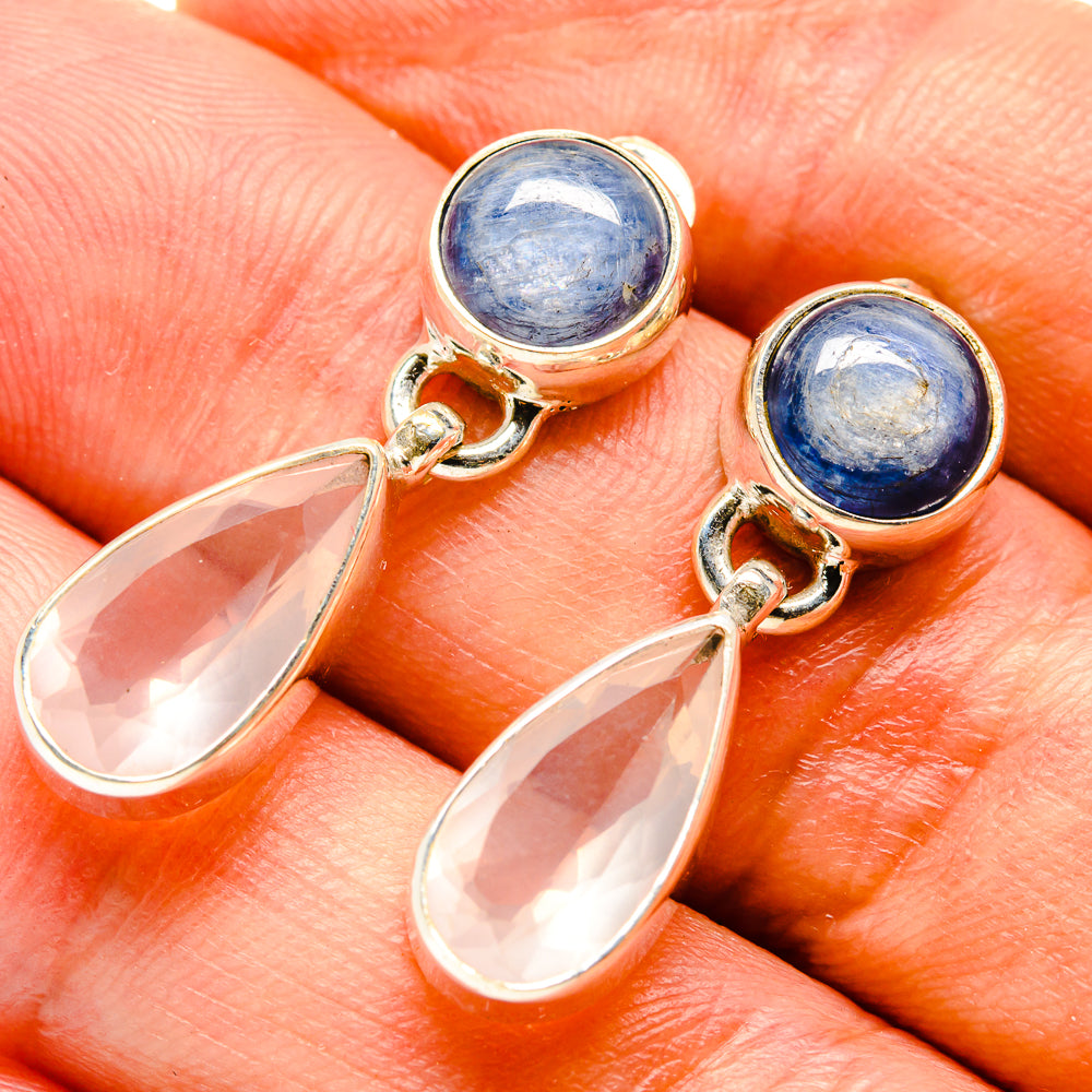 Rose Quartz Earrings handcrafted by Anasilvercos - EARR415577