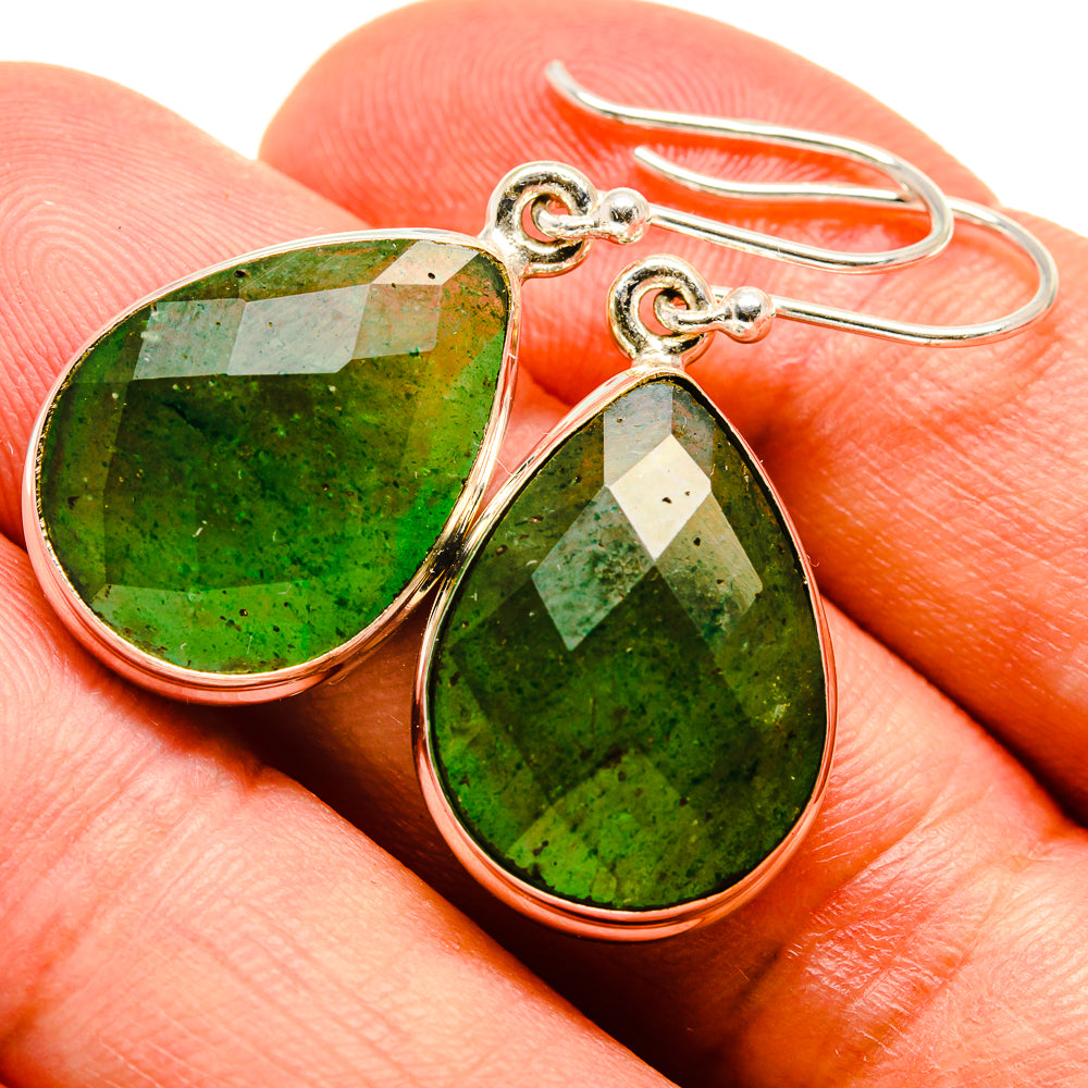 Green Aventurine Earrings handcrafted by Anasilvercos - EARR415584
