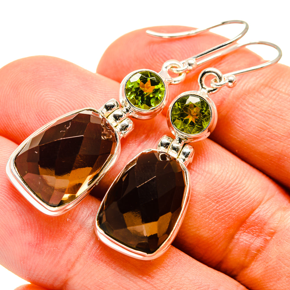 Smoky Quartz Earrings handcrafted by Anasilvercos - EARR415595