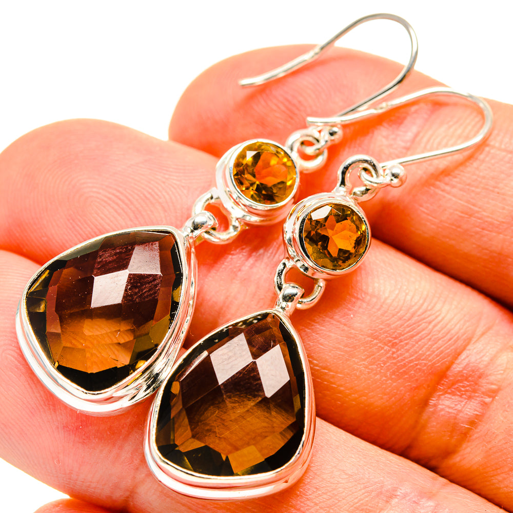 Smoky Quartz Earrings handcrafted by Anasilvercos - EARR415599