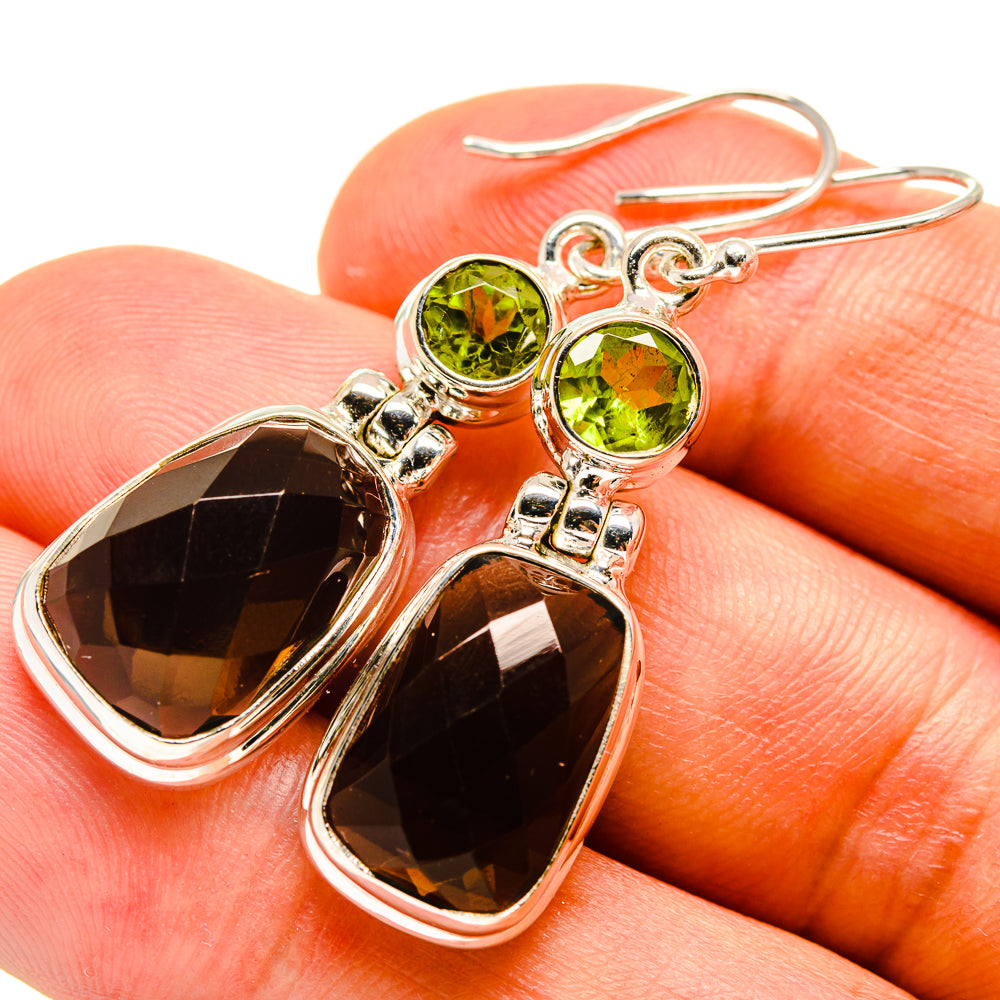 Smoky Quartz Earrings handcrafted by Anasilvercos - EARR415615