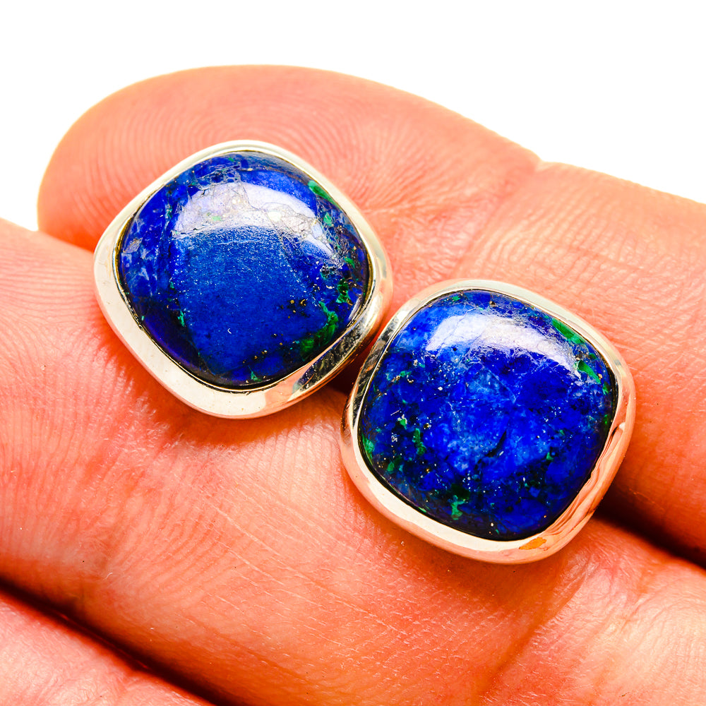 Azurite Earrings handcrafted by Anasilvercos - EARR415640