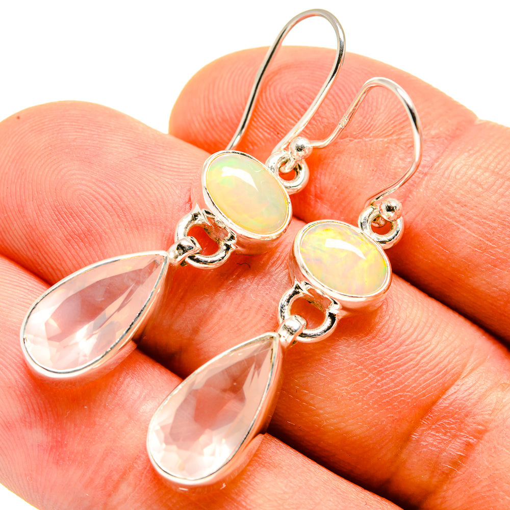 Rose Quartz Earrings handcrafted by Anasilvercos - EARR415646