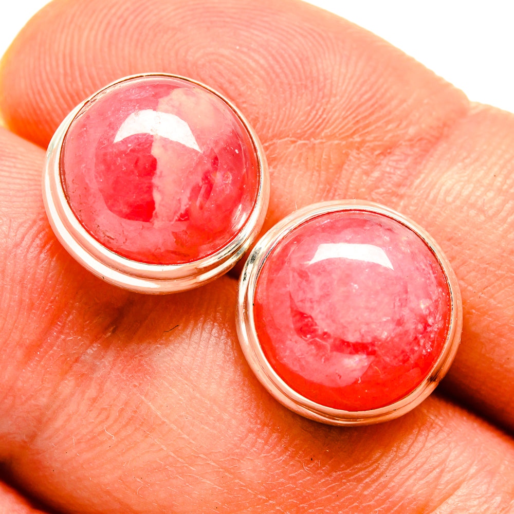 Rhodochrosite Earrings handcrafted by Anasilvercos - EARR415654