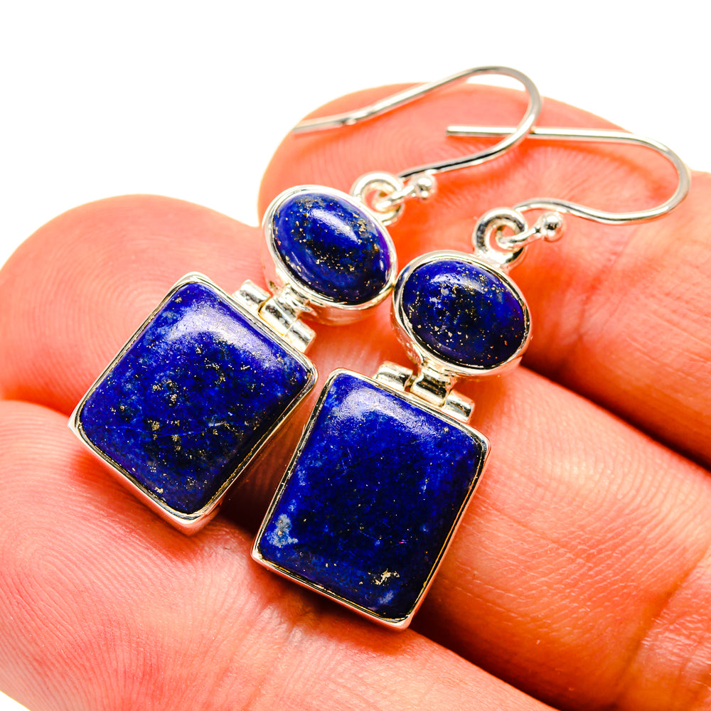 Lapis Lazuli Earrings handcrafted by Anasilvercos - EARR415666