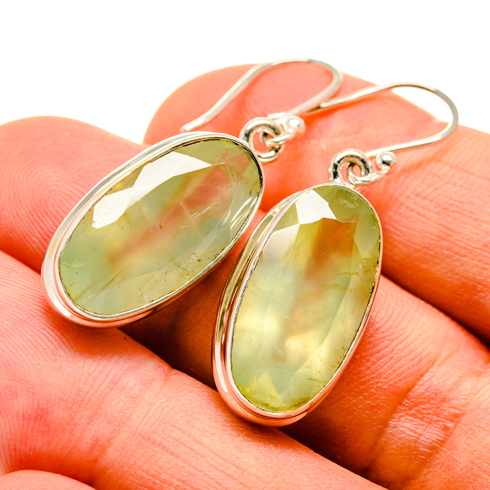 Prehnite Earrings handcrafted by Anasilvercos - EARR415678