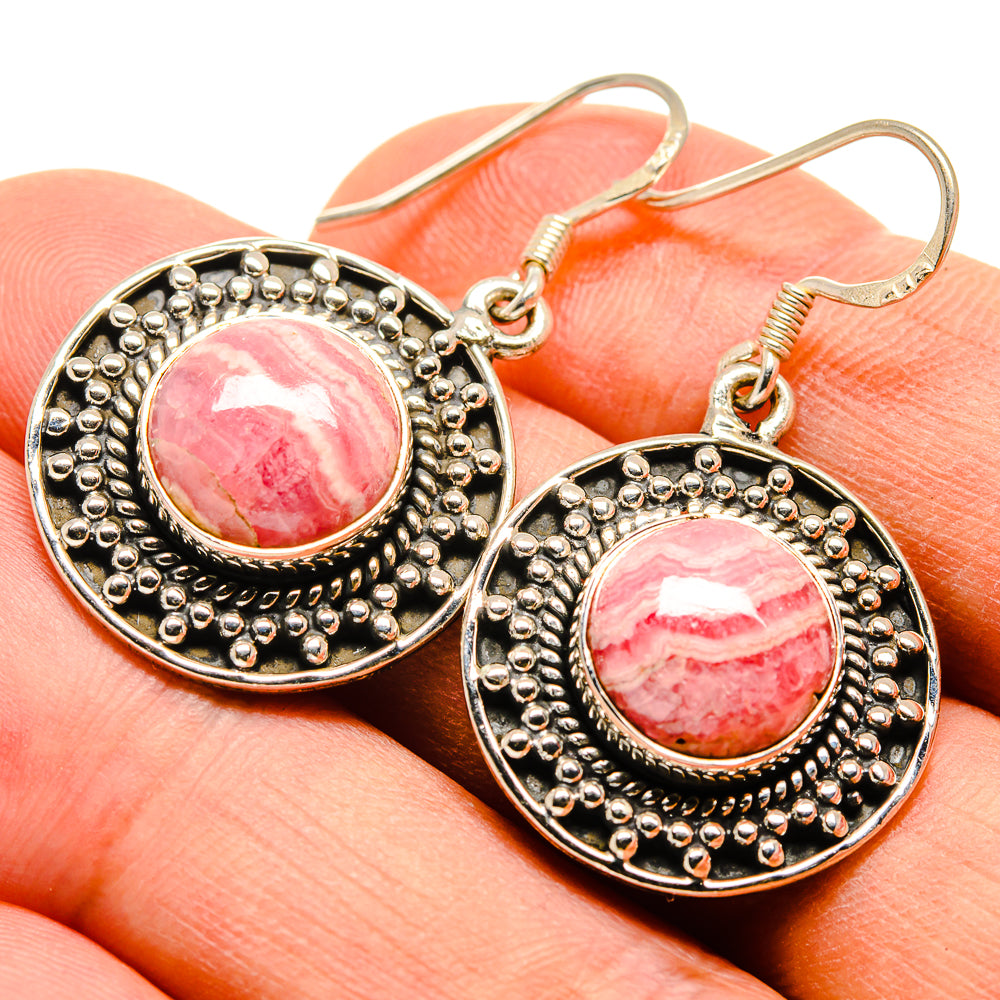 Rhodochrosite Earrings handcrafted by Anasilvercos - EARR415693