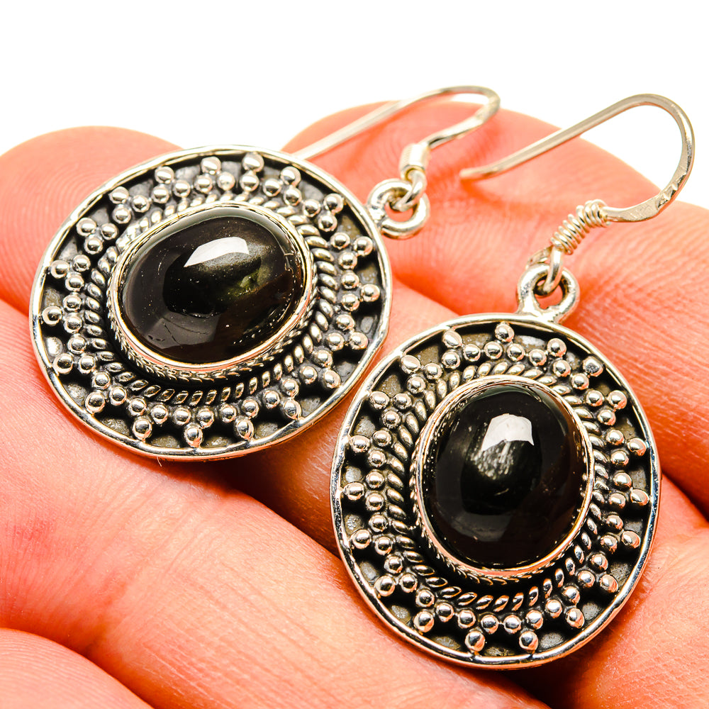 Star Diopside Earrings handcrafted by Anasilvercos - EARR415694