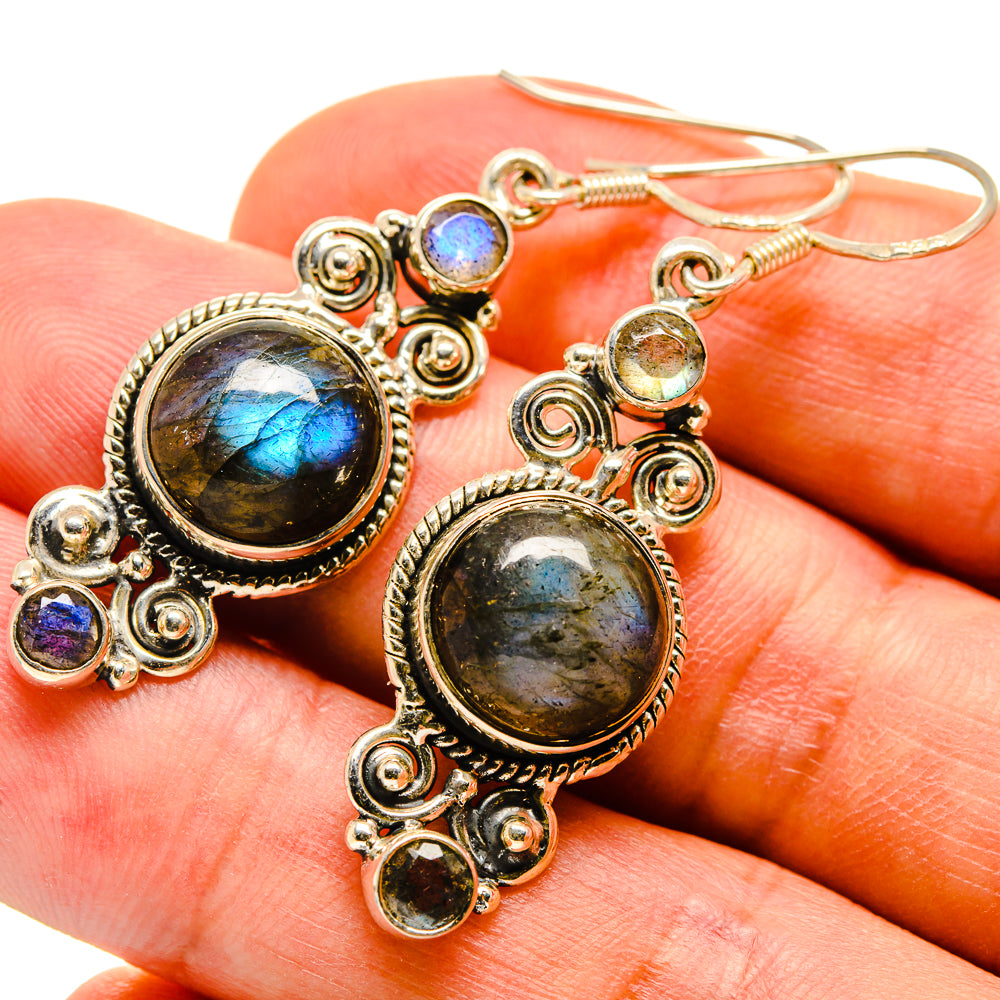 Labradorite Earrings handcrafted by Anasilvercos - EARR415711