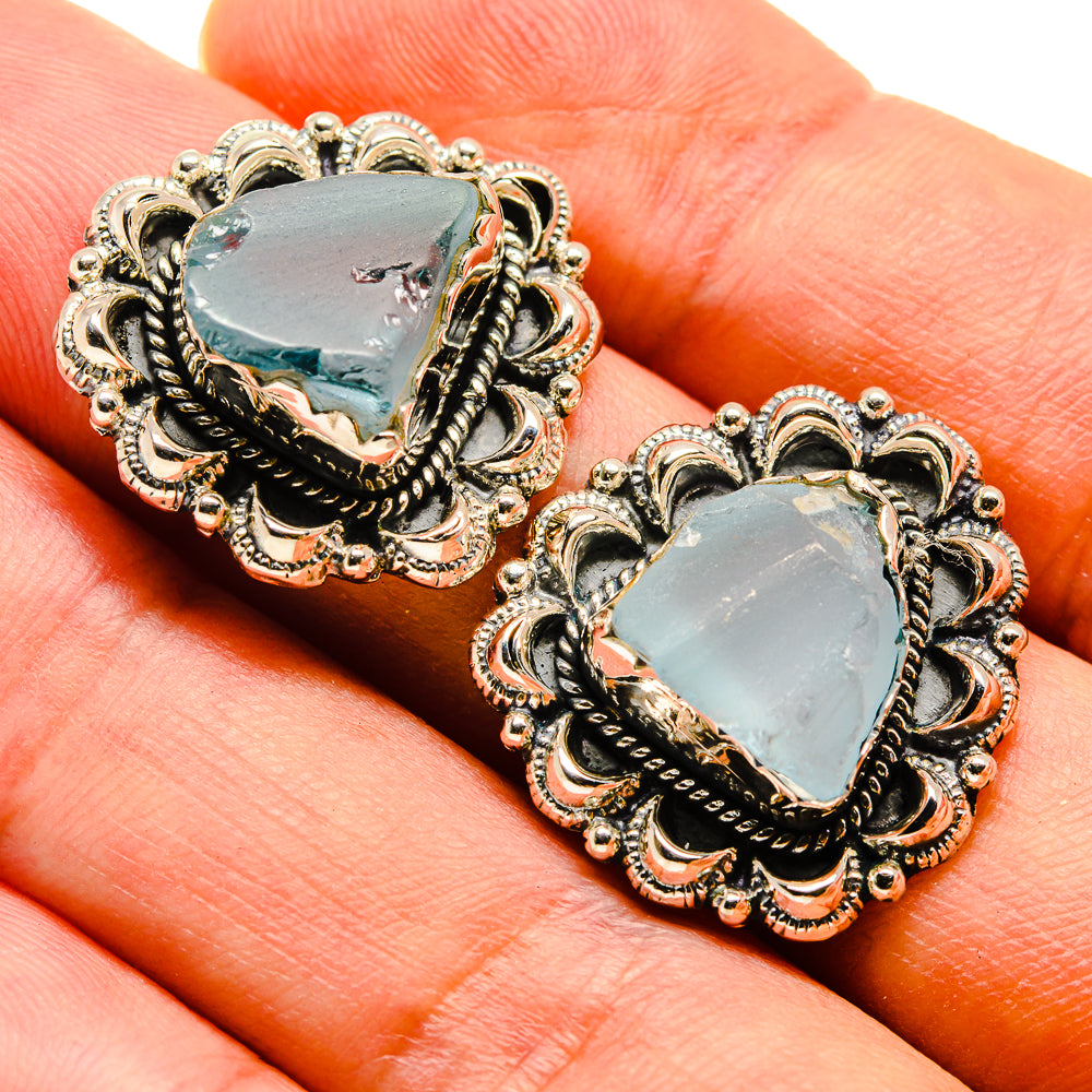 Aquamarine Earrings handcrafted by Anasilvercos - EARR415722