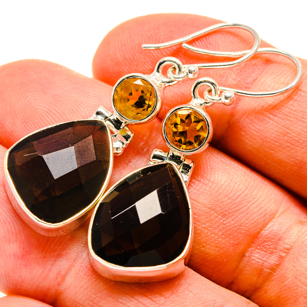 Smoky Quartz Earrings handcrafted by Anasilvercos - EARR415740