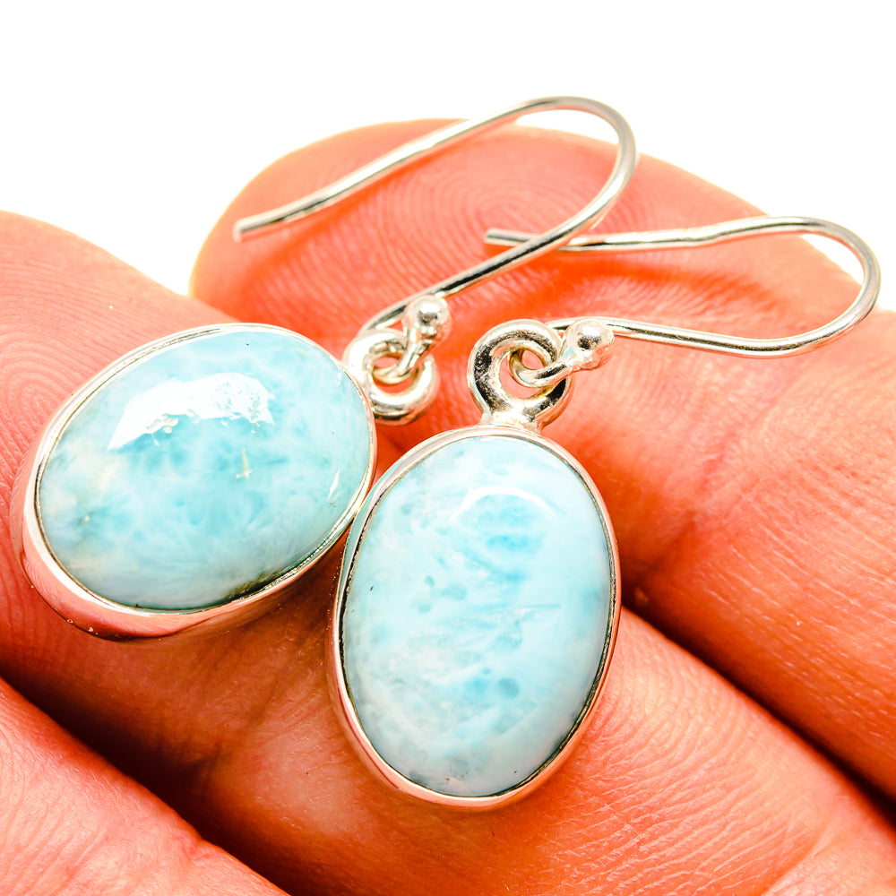 Larimar Earrings handcrafted by Anasilvercos - EARR415746